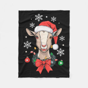 Goat Christmas  Fleece Blanket