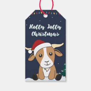 Goat Christmas Goats Winter Animals Gift Tags