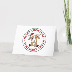 Goat Christmas Goats Winter Animals Holiday Card