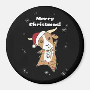 Goat Christmas Goats Winter Animals Magnet