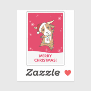 Goat Christmas Goats Winter Animals Sticker