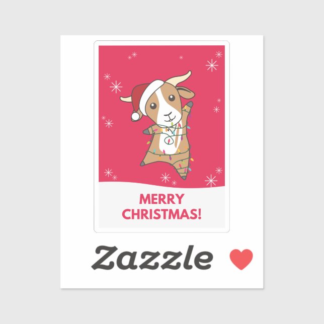 Goat Christmas Goats Winter Animals Sticker (Sheet)