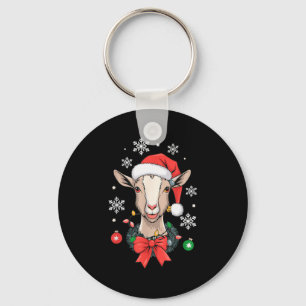 Goat Christmas Keychain