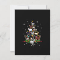 Goat Christmas Tree Snow Goat Xmas