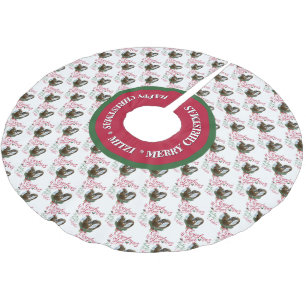GOAT Christmas Wishes Baby Goat Kisses Nubians Brushed Polyester Tree Skirt