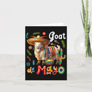 Goat Cinco De Mayo Mexican Sombrero Floral Guitar Card