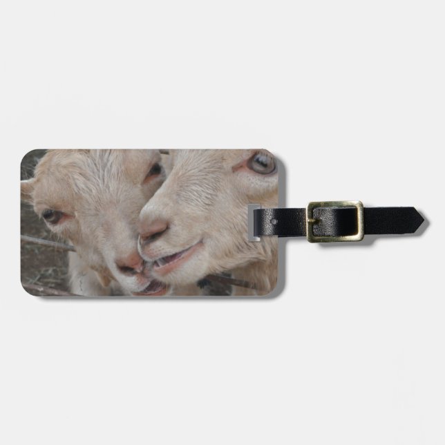 Goat Couple Luggage Tag (Front Horizontal)