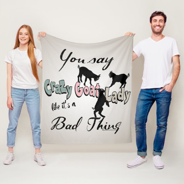 GOAT | Crazy Goat Lady  by GetYerGoat™ Fleece Blanket (In Situ)