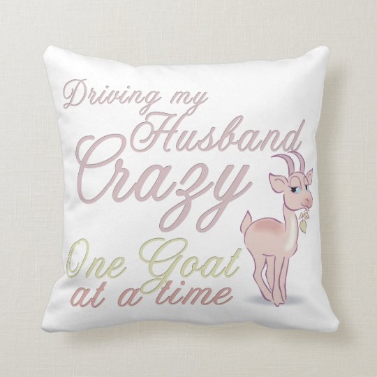 Goat Crazy Personalized Goat Pillow