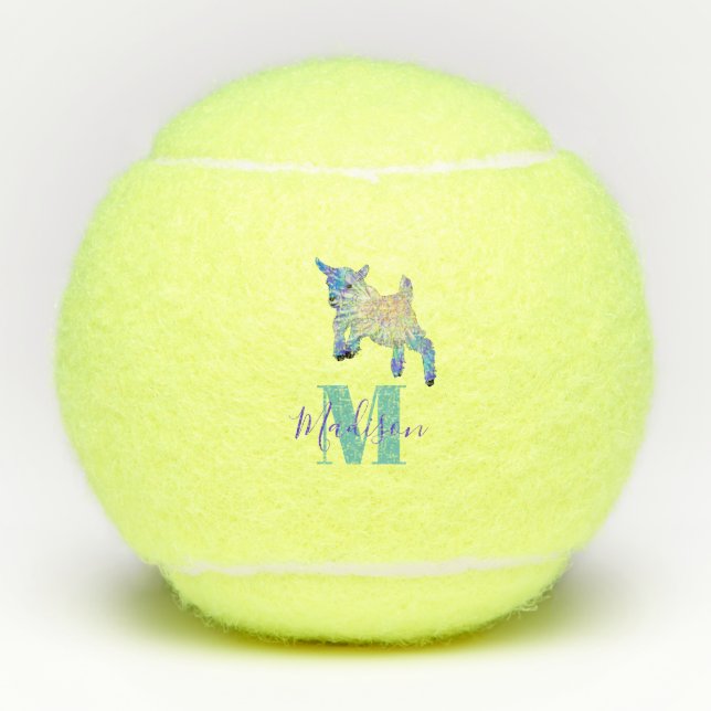 Goat cute farm animal Personalized Tennis Balls (Front)