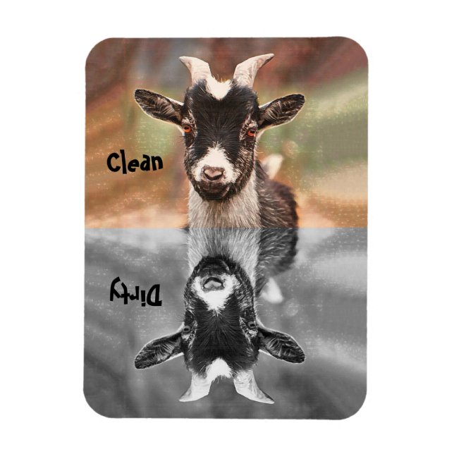 Goat Cute Funny Clean Dirty Dishwasher Magnet (Vertical)