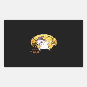 Goat Dabbing Witch Pumpkin Funny Dog Halloween Sticker