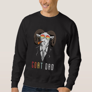 Goat Dad Father's Day Greatest Papa Ever Funny Dad Sweatshirt