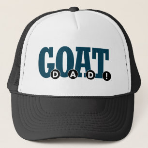 "GOAT DAD!" For Dad Graphic Print Trucker Hat
