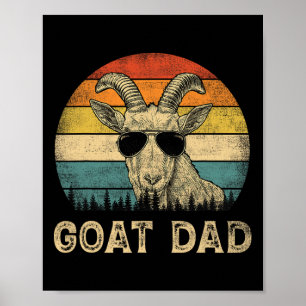 Goat Dad Goat Lovers Daddy Father's Day Poster