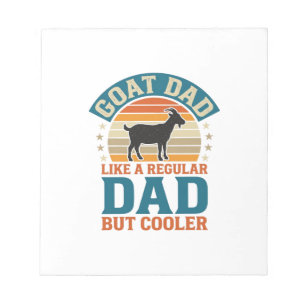 Goat Dad Like a Regular Dad But Cooler Vintage Shi Notepad