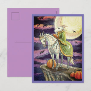 GOAT DEMON, SURE FOOTED STEED FANTASY HALLOWEEN HOLIDAY POSTCARD