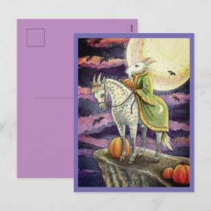 GOAT DEMON, SURE FOOTED STEED FANTASY HALLOWEEN HOLIDAY POSTCARD