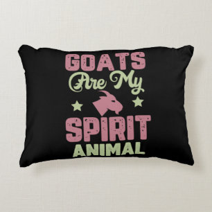 Goat design accent pillow