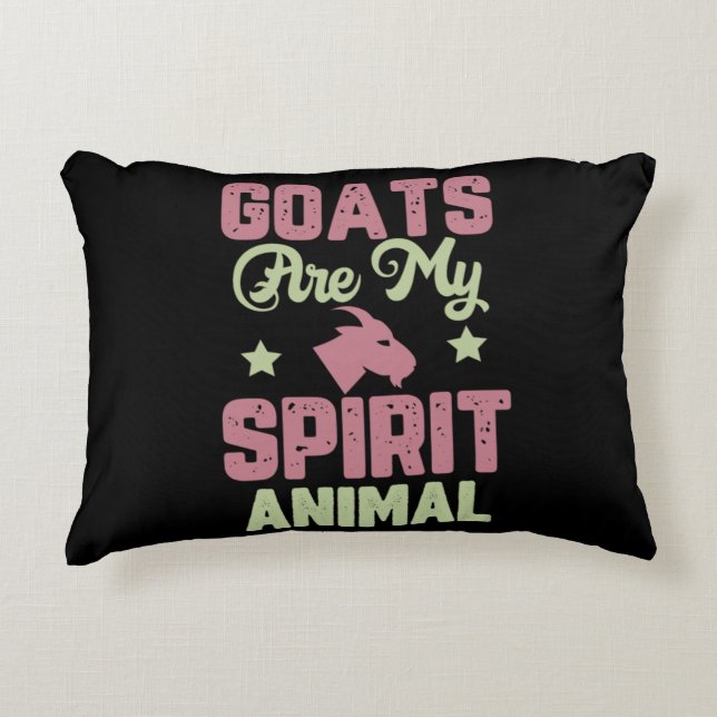 Goat design accent pillow (Front)