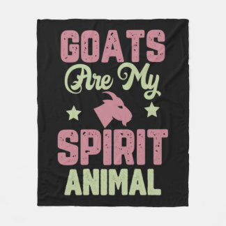Goat design fleece blanket