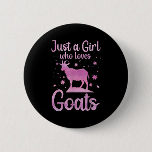 Goat Design For Women Girls Pygmy Goat Farmer Goat 2 Inch Round Button