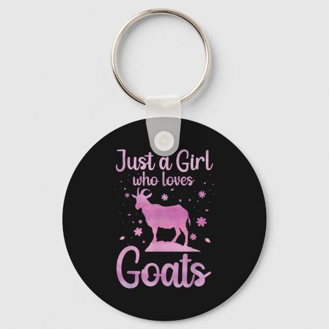 Goat Design For Women Girls Pygmy Goat Farmer Goat Keychain (Front)