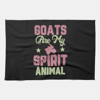 Goat design kitchen towel