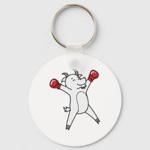 Goat Does Boxing  Keychain