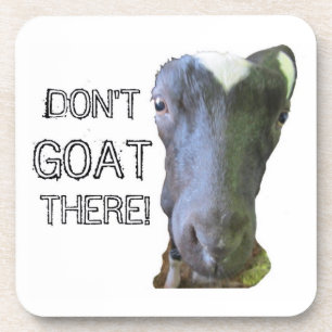 Goat "DON'T GOAT THERE!" Coasters - Set of 6