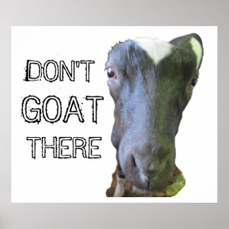 Goat "DON'T GOAT THERE" Print