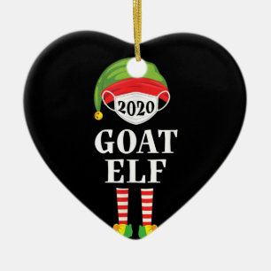 Goat Elf Matching Christmas Group Party Family Ceramic Ornament