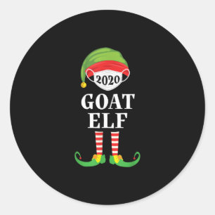 Goat Elf Matching Christmas Group Party Family Classic Round Sticker