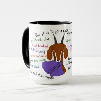 Goat, escape artist, nubian, boer goat, goats mug