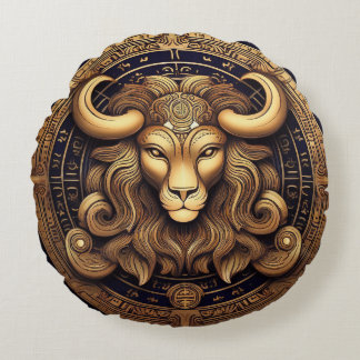 Goat fantasy round pillow