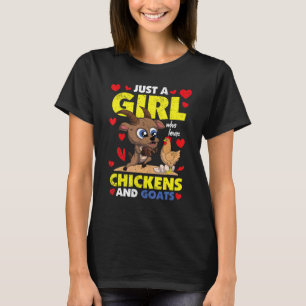Goat Farm Animal  Farmer Women Girls Chicken T-Shirt