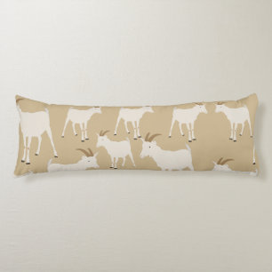 Goat Farm Animal Pattern  Body Pillow