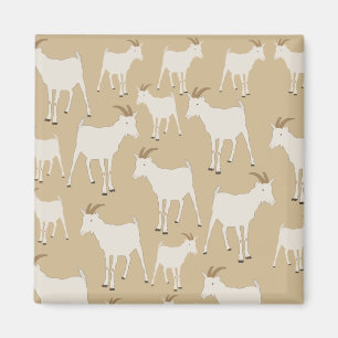 Goat Farm Animal Pattern   Magnet
