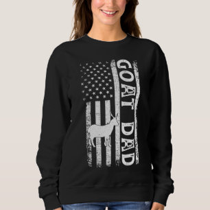 Goat Farmer Gift American Flag Goat Dad Funny Sweatshirt