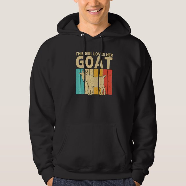 Goat For Girls Kids Women Goat Whisperer   1 Hoodie (Front)