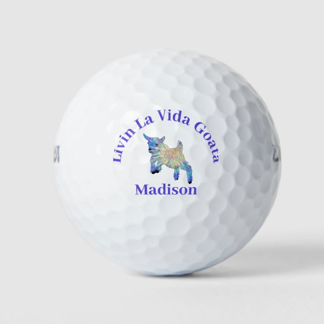 Goat Funny Saying Animal Humour Personalize Golf Balls (Front)