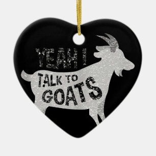 Goat Gifts for Goat Lovers Funny Ceramic Ornament
