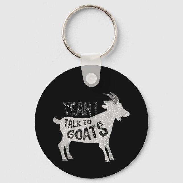 Goat Gifts for Goat Lovers Funny Keychain (Front)