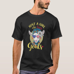 Goat Girl Women Mom Farmer Just A Girl Who Loves G T-Shirt