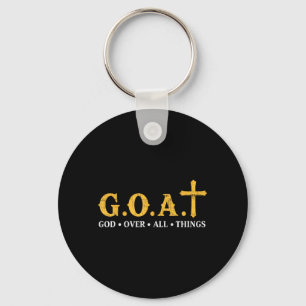 Goat God Over All Things Keychain