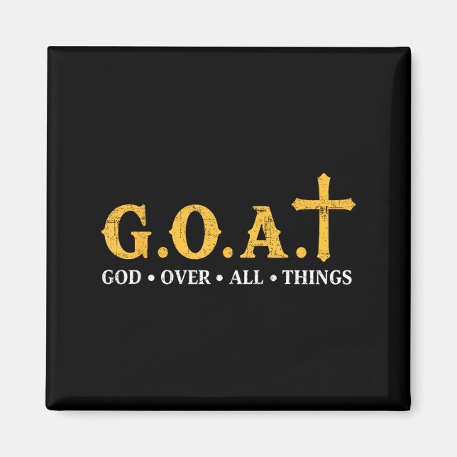 Goat God Over All Things Magnet (Front)
