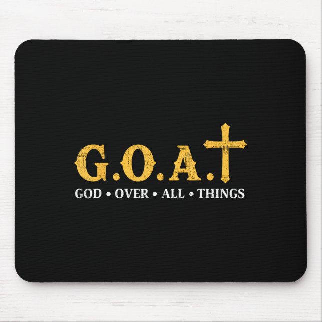 Goat God Over All Things Mouse Pad (Front)