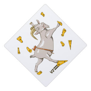 goat graduation cap topper