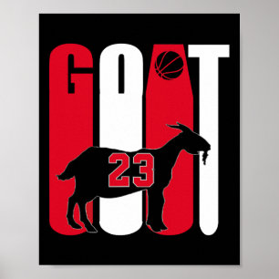 Goat (greatest Of All Time) Bysketbyll 23 Poster