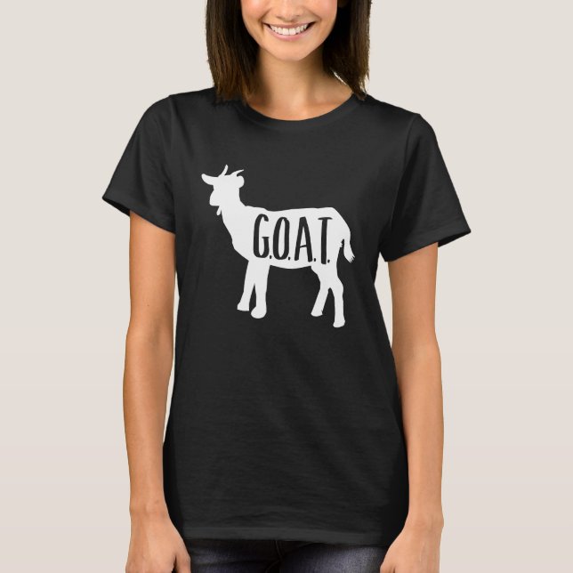 GOAT Greatest Of All Time Champion Winner Trophy L T-Shirt (Front)
